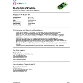 Raspberry Pi® Zero 2 WH Zero 2 WH 512 MB 1 x 1.0GHz