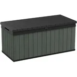 Keter Gartenbox Darwin, Holzoptik, Farbe Grün, Fassungsvermögen 454 Liter, 142,5 x 65,3 x 64,3 cm