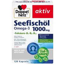 Doppelherz Aktiv Seefischöl Omega-3 1000 mg + Folsäure + B1 + B6 + B12 Kapseln 120 St.