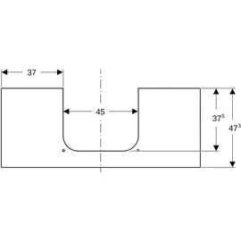 Geberit One 120x2x47cm, AS mi, SZ, Marmor sw/matt