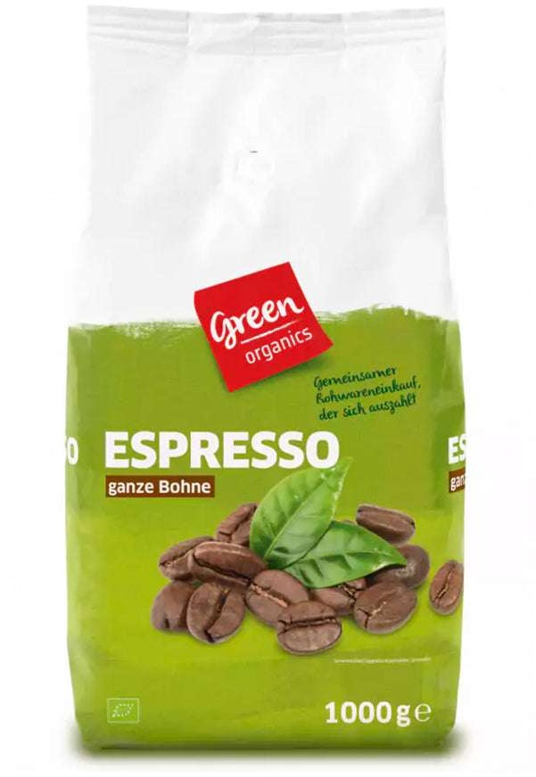 Greenorganics Bio Espresso ganze Bohne 1Kg
