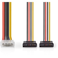 Nedis Interne Stromkabel Molex Stecker - 2X SATA 15-Pin-Buchse