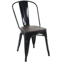 chefgastro Stapelstuhl Holz Schwarz