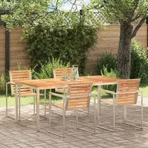 vidaXL Esstisch Gartentisch 180 x 90 x 75 cm Teak/Braun