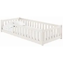 Kids Collective Jugendbett Bodenbett 80 x 180 cm Kiefer massiv beige