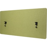 MCW Akustik-Tischtrennwand MCW-G75, Büro-Sichtschutz Schreibtisch Pinnwand, doppelwandig Stoff/Textil ~ 60x120cm grün