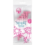 Gillette Venus Simply Venus Damenrasierer, Einwegrasierer, 2 Klingen, 5 Stück