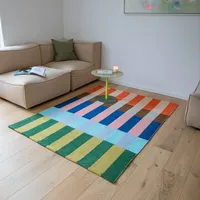 REMEMBER Kelimteppich Blocks flachgewebter Baumwollteppich - 140 x 200 cm