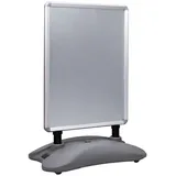 vidaXL A1-plakatständer Wasserbefüllbar Grau Aluminiumlegierung - Vidaxl