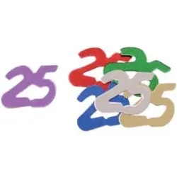 Konfetti Zahl 25 bunt 42599 10gr 25
