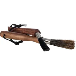Reinigungsbürste BUDDY'S "Buddy ́s Bar - Barista Edition", braun (braun, schwarz), B:2,5cm H:21cm L:2,5cm, Holz, Nylon, Reinigungsbürsten, gebogener Pinsel, gerader Pinsel, Barista Pinsel mit Haaren aus Nylon
