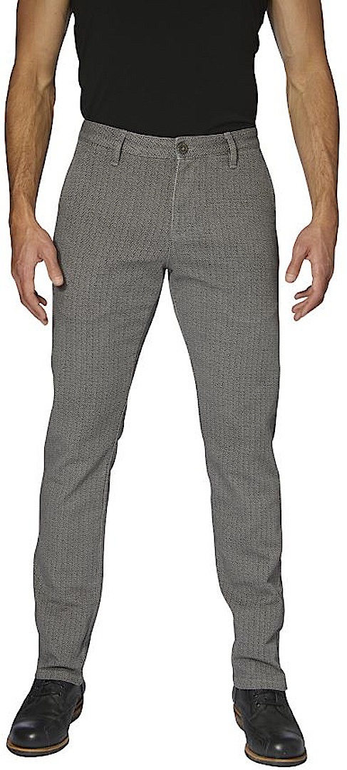 Rokker Tweed Chino Motorfiets textiel broek, grijs, 34