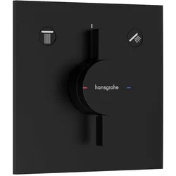hansgrohe DuoTurn E Mischer Unterputz für 2 Funktionen, Badarmaturen, mattschwarz
