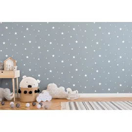 A.S. Création Kindertapete Stern Motiv 53 cm x 10 m grau