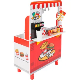 Bayer Chic 2000 Spielküche Burgerladen bunt, Spielküchen, KinderB:59cm H:96cm T:40cm, Holz mit Zubehör