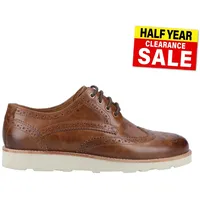 Hush Puppies Kendrick Memory Foam Lederschuhe Schnürschuhe Herren Tan