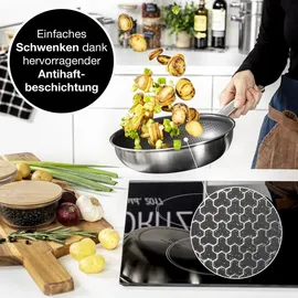 Moritz & Moritz Edelstahlpfanne Wabenstruktur 24 cm