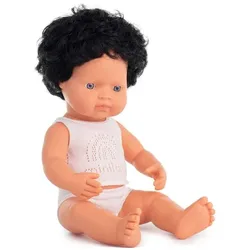 miniland dolls Babypuppe europäischer Junge, gelockt