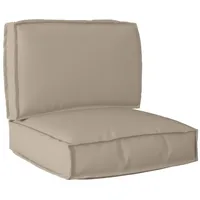 VidaXL 2-teiliges Palettenkissen-Set Taupe Oxford-Stoff