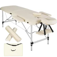 Tectake 2 Zonen Massageliege-Set, Breite 61 cm, Polsterung 4 cm, mit Aluminiumgestell, 210 x 95 x 89 cm