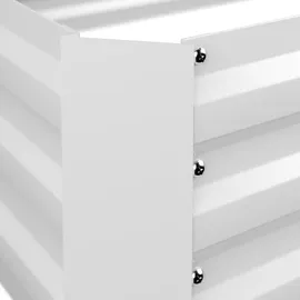 Relaxdays Hochbeet 120 x 30 x 90 cm Weiß