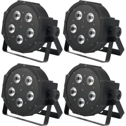 Showlite FLP-5x8W Flatline Panel LED Scheinwerfer RGBW 4x Set