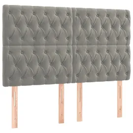vidaXL Boxspringbett 180 x 200 cm Hellgrau