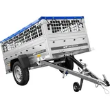 Pkw Planen Anhänger GARDEN TRAILER 200 KIPP mit Laubgitteraufsatz, Stützrad, Flachplane