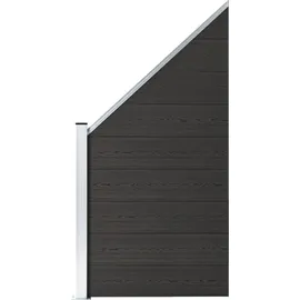 vidaXL Zaunelement WPC 95 x 180 cm Schwarz