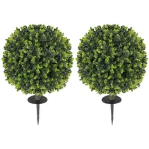 Homcom 2er-Set Künstlicher Buchsbaumkugeln 56 cm Kunstpflanze