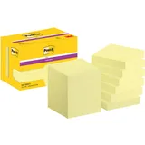 Post-it Super Sticky Notes, Packung mit 12 Blöcken, 90 Blatt pro Block, 47,6 x 47,6 mm Gelb