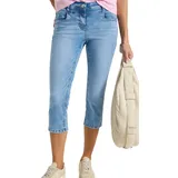 Cecil 3/4 Slim Leg Jeans, im Casual Fit Light Blue washed), 36