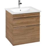 Villeroy & Boch Waschbeckenunterschrank 2 Auszüge 55,3 x 59 x 50,2 cm Kansas Oak
