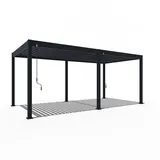 Weide Deluxe Pergola Voll Aluminium 3 x 6 m anthrazit