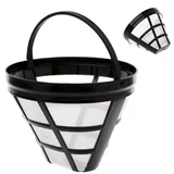 2 PCS Dauer-Kaffeefilter Größe 4, Wiederverwendbarer Filter für 8-12 Tassen Kaffee, Edelstahlgewebe, Waschbar, Spülmaschinengeeignet, Papierlos Dauerfilter Kaffeefilter Zur Herstellung Von Manuellem
