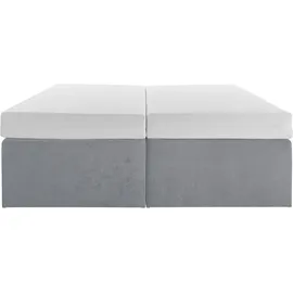 Westfalia Schlafkomfort Boxspringbett, grau, B:180cm L:200cm, Bezug Bett: Feinstrukturstoff (77% Polyester, 23%Viskose) oder Microfaser (100% Polyester);Bonnellfederkernmatratze: 100%Polyester;Kaltschaummatratze: 100% Polyester, Bezug abnehm- und waschbar bis 60C, WESTFALIA