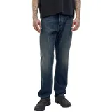 JACK & JONES Herren Jeans JJICHRIS JJORIGINAL High Waist Relaxed Fit 12278270 Blau Hoher Bund Knopfleiste W 33 L 34