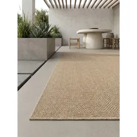 KADIMA DESIGN Outdoorteppich, KASBERG, im Vintage-Stil, aus Polypropylen, Beige, 200 x 290 cm