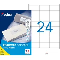 Agipa Universal-Etiketten, 70 x 35 mm, weiß, rechteckig