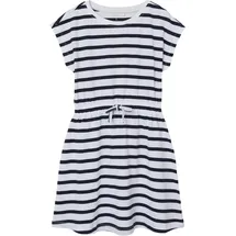 NAME IT Mädchen Nkfmie Dress Noos Kleid, Dark Sapphire/Stripes:y/D Stripes, 128