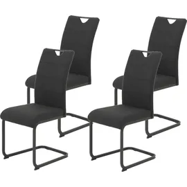 HELA Tische Esszimmerstuhl Mars Webstoff schwarz 4er Set