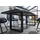 MASSIVMOEBEL24.DE MASSIVMOEBEL24 Baumtisch Mango 200x100x77 grau lackiert / U-Beine anthrazit matt FREEFORM 5 - Grau