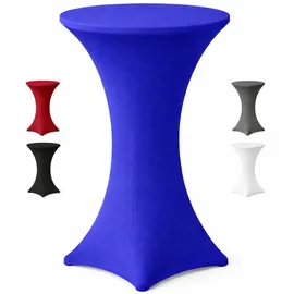 EXKLUSIV HEIMTEXTIL Stehtischhusse Blau Ø 80-85 x 110-120 cm