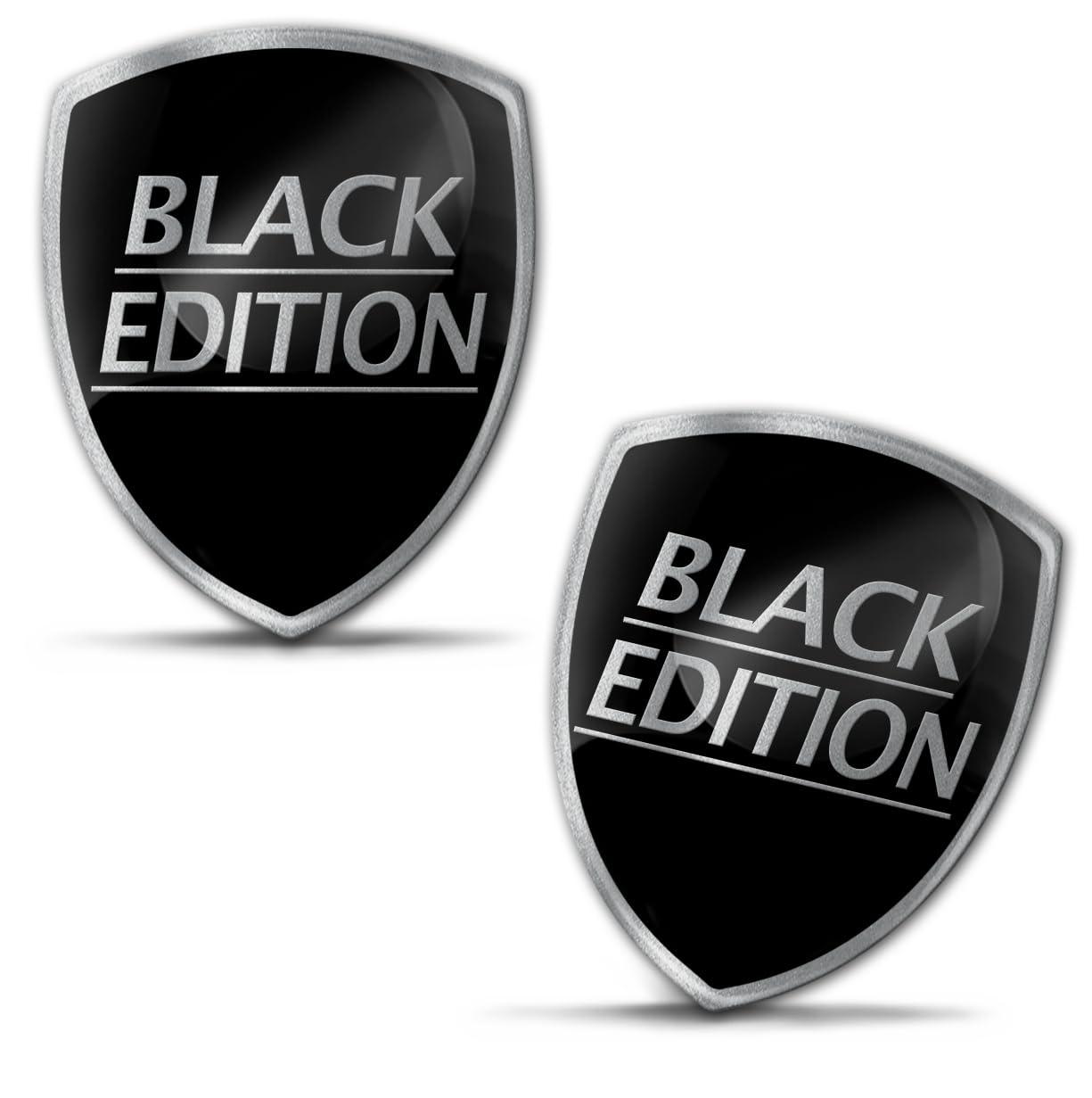 Biomar Labs 2 x Aufkleber 3D Gel Silikon Stickers Autoaufkleber Auto Motorrad Fahrrad Laptop PC Tablet Black Edition KS 68