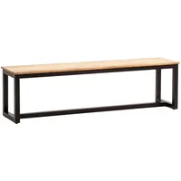 KADIMA DESIGN Esszimmerbank Akazie, Holz, Echtholz,Akazie, Rechteckig, Stativgestell, 120x45x40