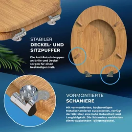 CASARIA WC-Sitz Bambus Braun
