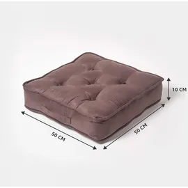 Homescapes Sitzkissen 50 x 50 cm Braun