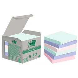 Post-it® Recycling Notes Rainbow Haftnotizen farbsortiert 6 Blöcke