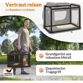 CADOCA Tiertransportbox XXL 90 x 60 x 66 cm Anthrazit