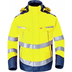 Warnschutz Regen-Parka "50217" High Visibility Excellence - L - gelb/marine